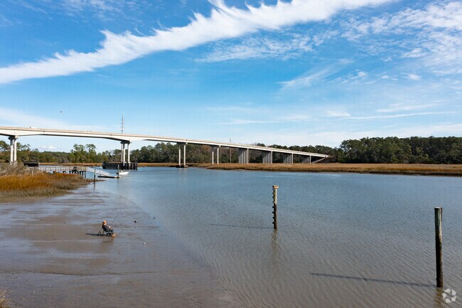 Fish along the river at Butter Bean Beach near Sandfly.