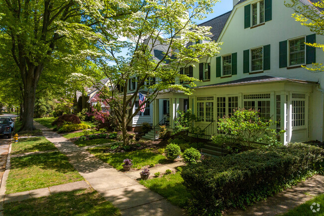 Leafy, mature trees shade these townhouses in Wawaset.