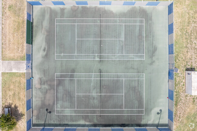 Two full size tennis courts are available for students at D J Red Simon Middle School.