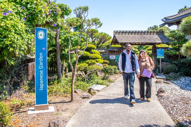 Visitors escaping to the Japanese Gardens near De Anza Park in North Hayward.