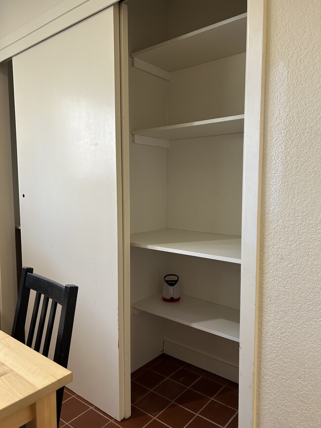 Closet with lots of shelves