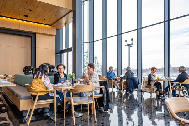 Have lunch at De Pere's Mulva Cultural Center's cafe in their grade atrium.