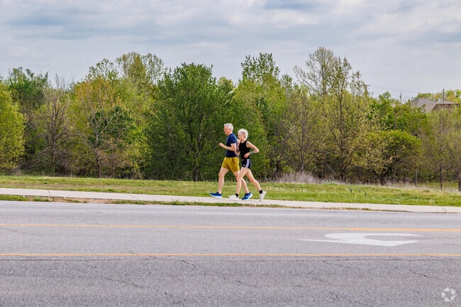 Runners in Campbell Park South take advantage of proximity to the Murphy Boulevard Parkway.