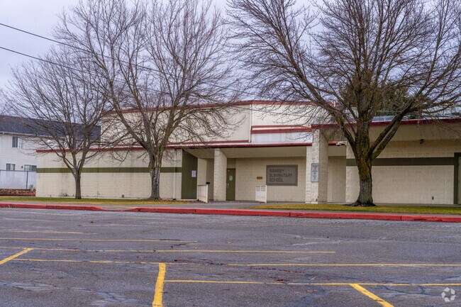 LAM Christian Academy features lots of parking in front of the school.