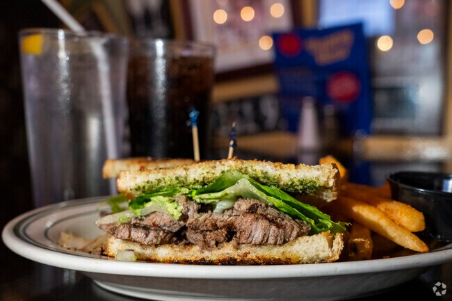 The peppered steak sandwich at Pinocchio's is a local favorite in Meadowood.