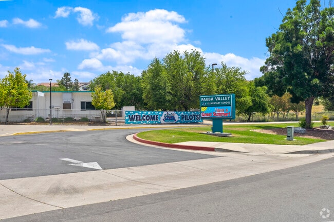 A view of the Pauba Valley Elementary School buildings from the street.