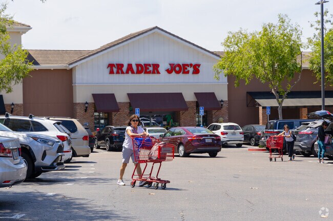 Trader Joes is a staple for locals picking up groceries.