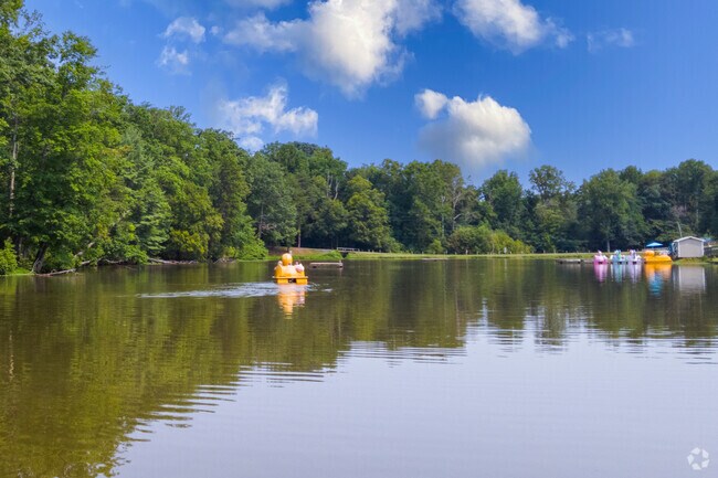 Locals can enjoy the lake attached to Country Park in Spicewood.