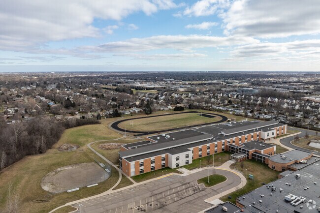 Baker Middle School aerial view.