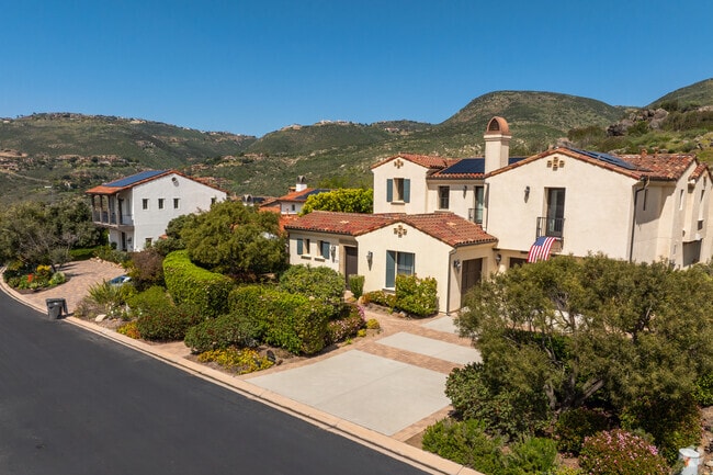 The homes sit up in the private hills in Del Sur.