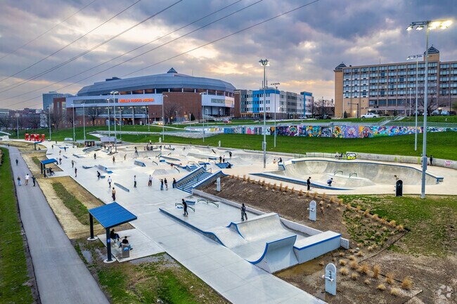 Lauridsen Skate Park is a well-liked spot in Downtown Des Moines.