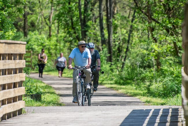 Go for a bike ride on one of Lincoln Park's nature trails.