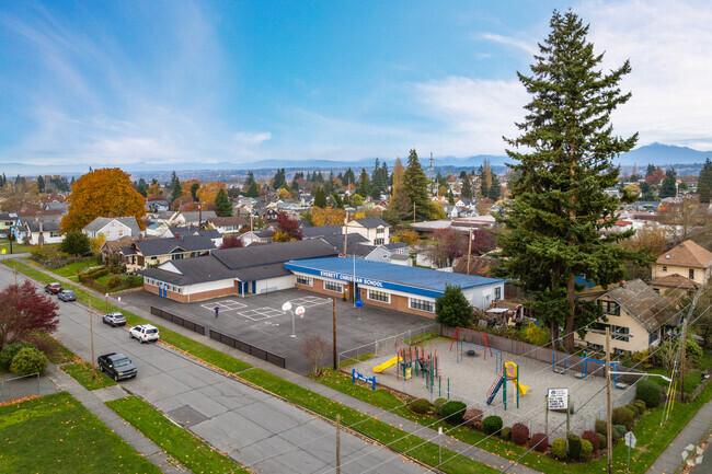 Everett Christian School is located in the Riverside neighborhood of Everett.