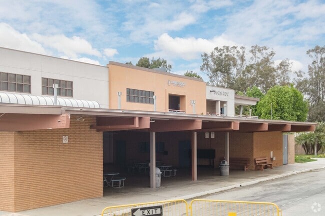 Ambassador Christian School has a covered eating area.