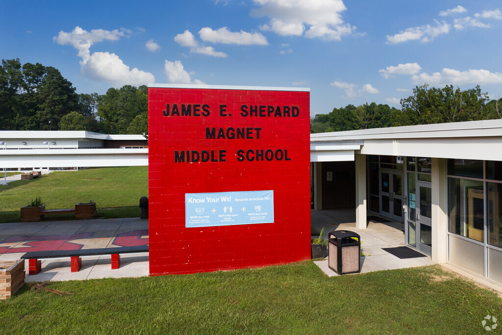 James E Shepard Middle School is a public, magnet school located in Durham, NC.