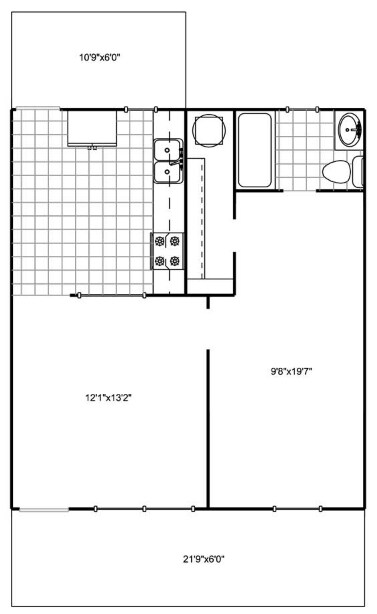 1BR/1BA