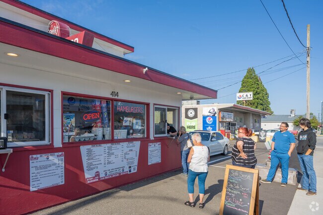 Grab a classic burger and fries at the local favorite, Gene's Stop and Go near Central Park.