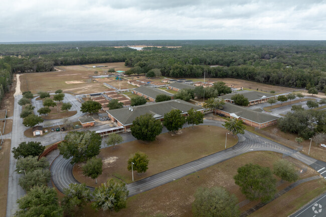 McRae Elementary School is tucked in the forest of Keystone Heights.