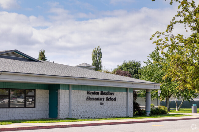 Marquee wall at Hayden Meadows Elementary.