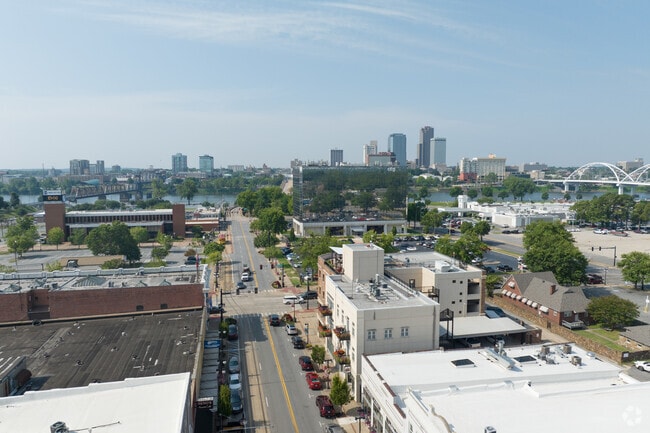 Aerial of Downtown Argenta, Little Rock, Arkansas.