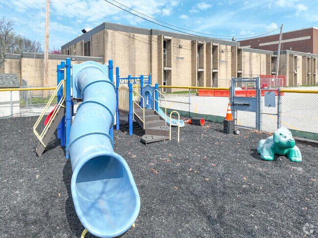 Students enjoy playing on the playground for recess.