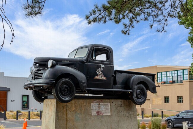 Classic pick up trucks remind us of Historic Saint Catherine's history.