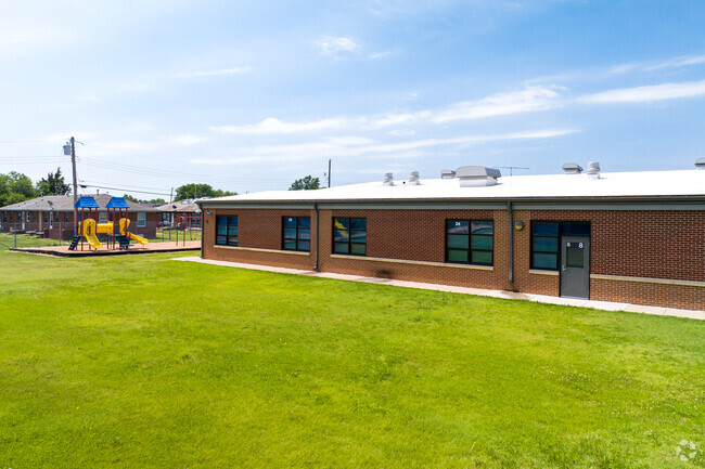 This is a side view of Classical School of Wichita.