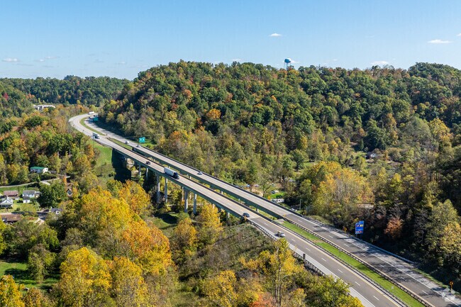 Enslow Park is directly connected to Interstate 64 as it passes by the neighborhood.