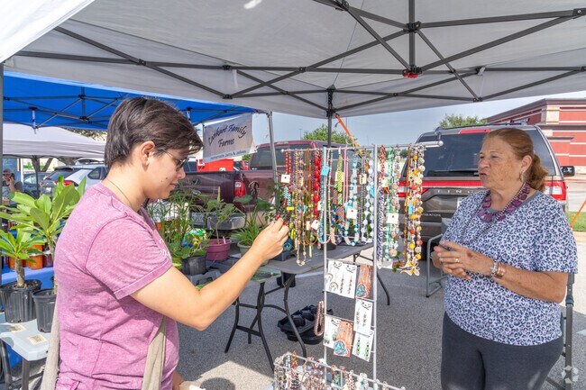 Shoppers find unqiue jewelry at Aggieland Farmers Market.