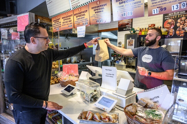Cresskill Hot Bagels bustles with activity every morning as locals grab their breakfast.