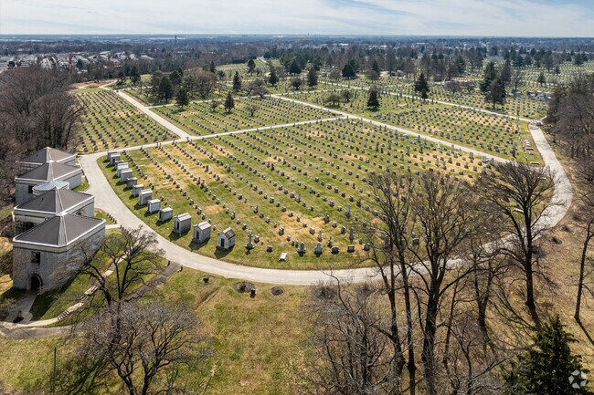 Holy Cross Cemetery is a well-know, 225-acre memorial ground central to Yeadon.