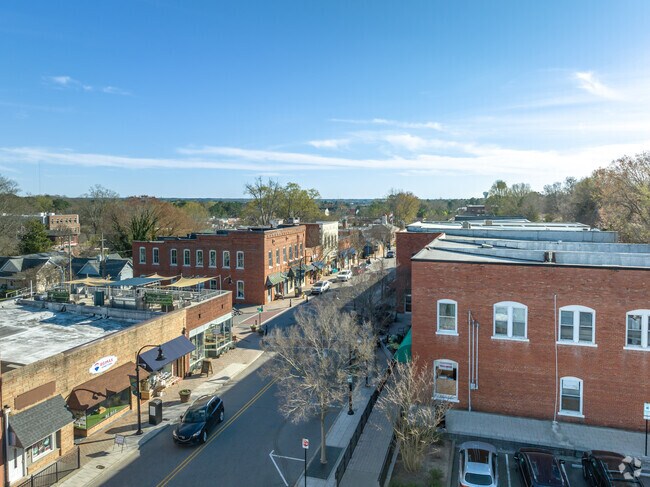 Downtown Wake Forest offers a variety of shops and restaurants in a small town setting.