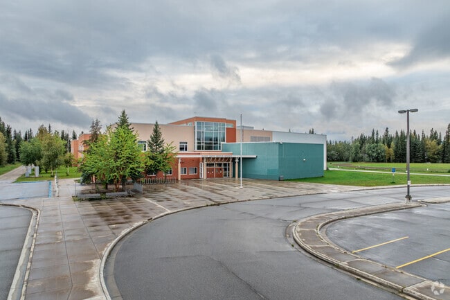 Randy Smith Middle School in Fairbanks has a dedicated student drop-off zone.