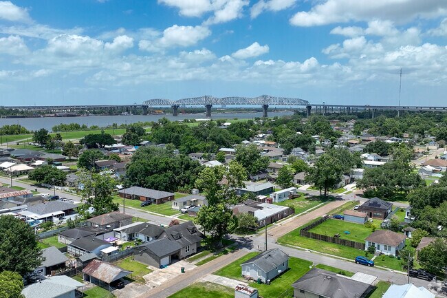 The Huey P Long bridge boarders one side of Bridge city and makes for a scenic view.