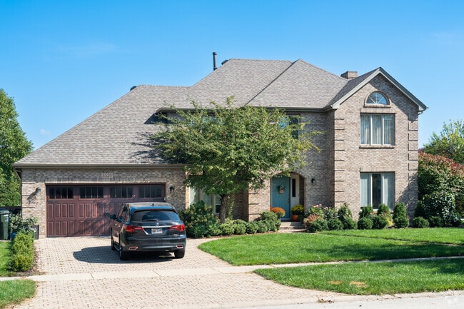 Brickwork on this modern home showcases the quality of Rose Hill Farm homes.