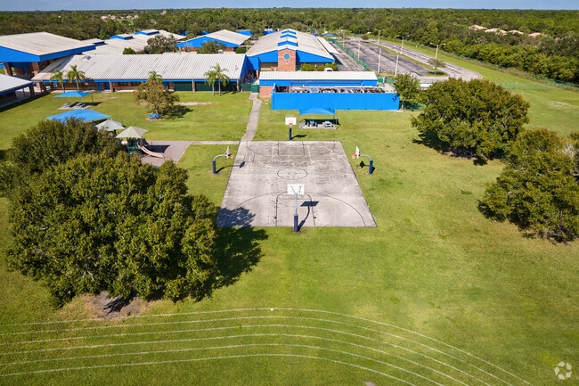 Sea Wind Elementary School has basketball courts for athletically minded students.