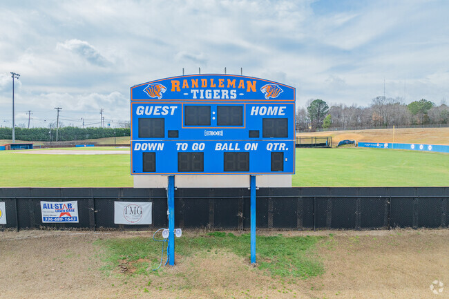 Randleman Middle School scoreboard.