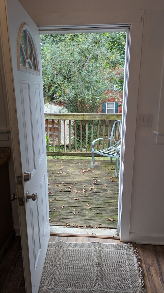 Back porch view from kitchen