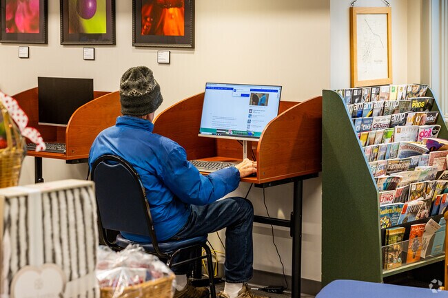 Technology and internet access are just one of the amenities at the West Fork Public Library.