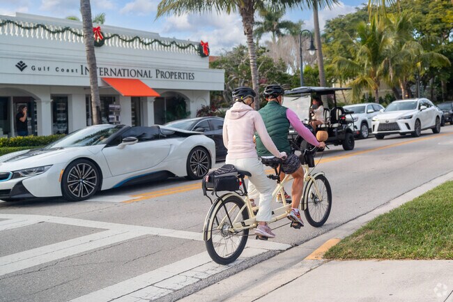 Sports cars, golf carts and tandem bikes are just a few ways to get around Old Naples.