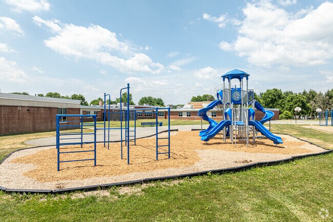 The climber at Miller Heights Elementary School is a popular recess option.