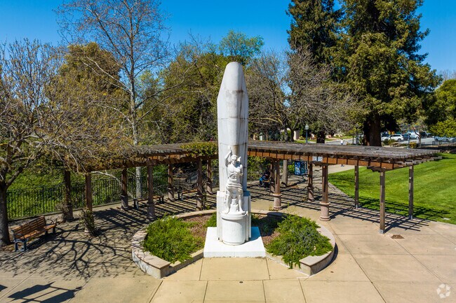 Root Park park features comfortable green spaces in downtown San Leandro, CA.