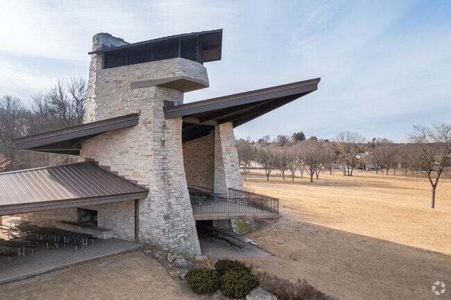 Designed by Stuart William Gallaher in 1970, the shelter at Garner Park won first prize in a national parks design competition.