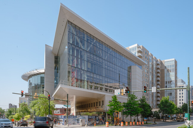 The public library in Silver Spring features gorgeous architecture.