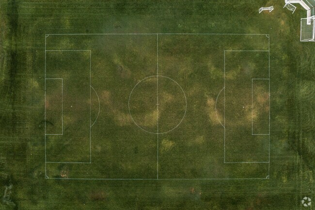 A grassy soccer field at Lincoln Elementary School.