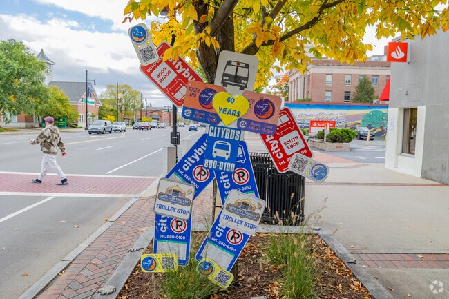 You can find colorful art work and sculptures along Main Street in Nashua.