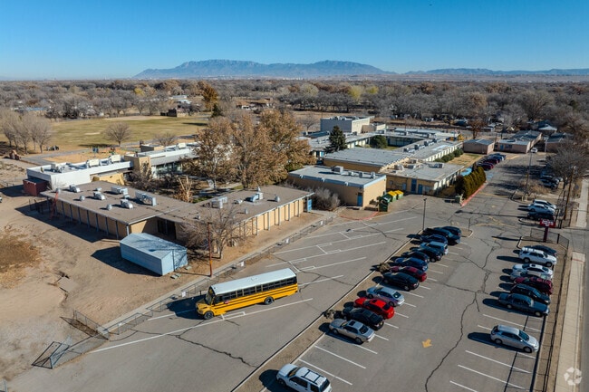 Mountain views at Los Padillas Elementary school.
