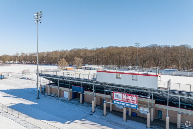 Mason High School has a large football stadium.