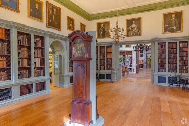 The Harrison Room in the Redwood Library & Athenæum remains very much unchanged since 1750.