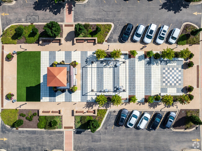 Geneva Commons offers big name retail shops and large community spaces.